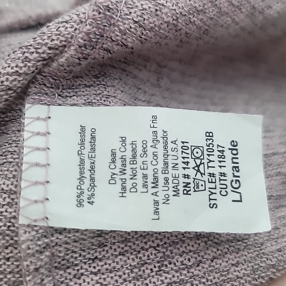 NWOT 143 STORY Brushed Fleece and Glitter Cowl Neck size Large - Picture 9 of 12